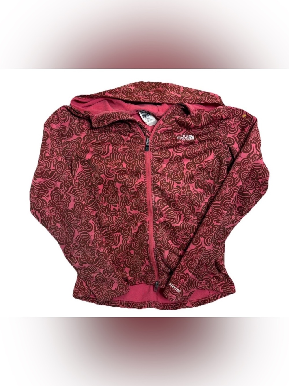 The North Face Women's Pink TKA Stretch Fleece Jacket Full Zip LIMITED EDITION M